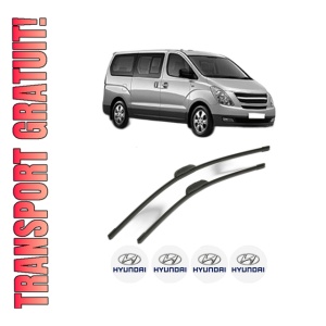 Set stergatoare HYUNDAI H-1 / STAREX Bus (A1) din 1997-2004, pentru parbriz auto, 2 bucati, Bosch Aerotwin Retrofit, din cauciuc siliconat rezistent, 4 Stickere Auto HYUNDAI