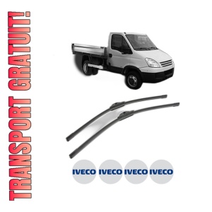 Set stergatoare Iveco DAILY IV Platform/Chassis din 2006-2011, pentru parbriz auto, 2 bucati, Bosch Aerotwin, din cauciuc siliconat rezistent, 4 Stickere Auto Iveco