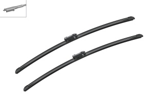 Set stergatoare IVECO DAILY VI Bus din 2014-2021, pentru parbriz auto, 2 bucati, Bosch Aerotwin, din cauciuc siliconat rezistent, 4 Stickere Auto IVECO v50309