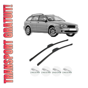 Set stergatoare JAGUAR X-TYPE I Estate (X400) din 2003-2007, pentru parbriz auto, 2 bucati, Bosch Aerotwin Retrofit, din cauciuc siliconat rezistent, 4 Stickere Auto JAGUAR