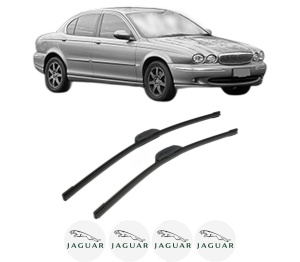 Set stergatoare JAGUAR X-TYPE I (X400) din 2001-2007, pentru parbriz auto, 2 bucati, Bosch Aerotwin Retrofit, din cauciuc siliconat rezistent, 4 Stickere Auto JAGUAR v47133