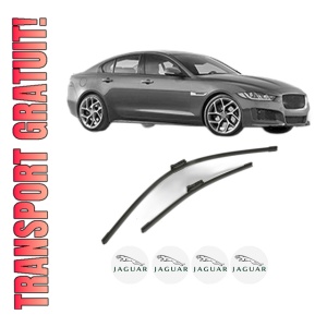 Set stergatoare JAGUAR XE (X760) din 2015-2022, pentru parbriz auto, 2 bucati, Bosch Aerotwin, din cauciuc siliconat rezistent, 4 Stickere Auto JAGUAR