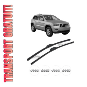 Set stergatoare JEEP GRAND CHEROKEE IV (WK, WK2) din 2010-2017, pentru parbriz auto, 2 bucati, Bosch Aerotwin Retrofit, din cauciuc siliconat rezistent, 4 Stickere Auto JEEP