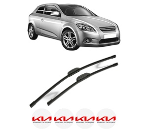 Set stergatoare KIA CEE'D Hatchback (ED) din 2006-2012, pentru parbriz auto, 2 bucati, Bosch Aerotwin Retrofit, din cauciuc siliconat rezistent, 4 Stickere Auto KIA v45473
