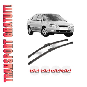 Set stergatoare KIA SHUMA II (FB) din 2001-2003, pentru parbriz auto, 2 bucati, Bosch Aerotwin Retrofit, din cauciuc siliconat rezistent, 4 Stickere Auto KIA