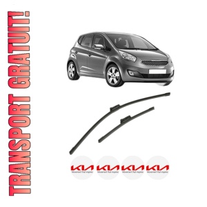 Set stergatoare KIA VENGA (YN) din 2010-2019, pentru parbriz auto, 2 bucati, Bosch Aerotwin, din cauciuc siliconat rezistent, 4 Stickere Auto KIA
