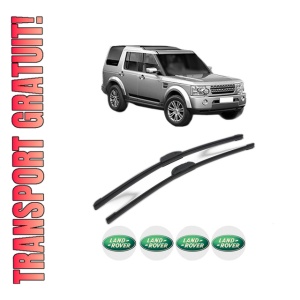 Set stergatoare LAND ROVER DISCOVERY IV (L319) din 2009-2018, pentru parbriz auto, 2 bucati, Bosch Aerotwin Retrofit, din cauciuc siliconat rezistent, 4 Stickere Auto LAND ROVER
