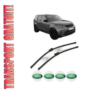 Set stergatoare LAND ROVER DISCOVERY V (L462) din 2016-2024, pentru parbriz auto, 2 bucati, Valeo Silencio Xtrm, din cauciuc siliconat rezistent, 4 Stickere Auto LAND ROVER
