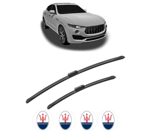 Set stergatoare MASERATI LEVANTE SUV (M161) din 2016, pentru parbriz auto, 2 bucati, Bosch Aerotwin, din cauciuc siliconat rezistent, 4 Stickere Auto MASERATI v49443