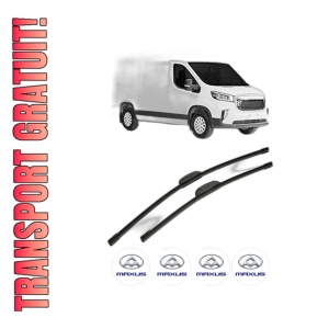 Set stergatoare MAXUS DELIVER 9 Van din 2020-2022, pentru parbriz auto, 2 bucati, Bosch Aerotwin Retrofit, din cauciuc siliconat rezistent, 4 Stickere Auto MAXUS