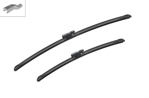 Set stergatoare MAZDA 6 Estate (GJ, GL) din 2012-2020, pentru parbriz auto, 2 bucati, Bosch Aerotwin, din cauciuc siliconat rezistent, 4 Stickere Auto MAZDA v49650