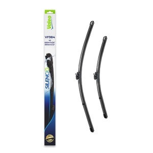 Set stergatoare MERCEDES-BENZ GLS (X167) din 2019-2023, pentru parbriz auto, 2 bucati, Valeo Silencio Xtrm, din cauciuc siliconat rezistent, 4 Stickere Auto MERCEDES-BENZ v33956