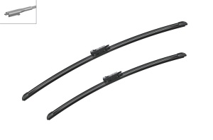 Set stergatoare MERCEDES-BENZ S-CLASS (W222, V222, X222) din 2013-2020, pentru parbriz auto, 2 bucati, Bosch Aerotwin, din cauciuc siliconat rezistent, 4 Stickere Auto MERCEDES-BENZ v49925