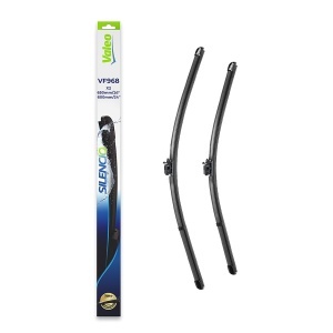 Set stergatoare MERCEDES-BENZ SPRINTER 3-t Tourer Bus (B907) din 2018-2021, pentru parbriz auto, 2 bucati, Valeo Silencio, din cauciuc siliconat rezistent, 4 Stickere Auto MERCEDES-BENZ v34748