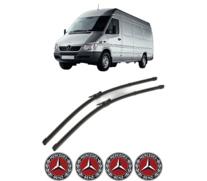 Set stergatoare MERCEDES-BENZ SPRINTER CLASSIC 4,6-t Bus (B909) din 2013, pentru parbriz auto, 2 bucati, Valeo Silencio Xtrm, din cauciuc siliconat rezistent, 4 Stickere Auto MERCEDES-BENZ v39858