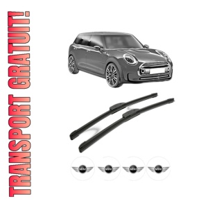 Set stergatoare MINI MINI CLUBMAN (R55) din 2007-2014, pentru parbriz auto, 2 bucati, Bosch Aerotwin Retrofit, din cauciuc siliconat rezistent, 4 Stickere Auto MINI