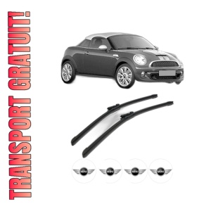 Set stergatoare MINI MINI Coupe (R58) din 2010, pentru parbriz auto, 2 bucati, Bosch Aerotwin, din cauciuc siliconat rezistent, 4 Stickere Auto MINI