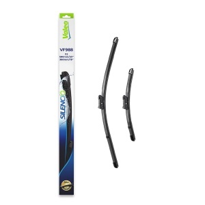 Set stergatoare NISSAN JUKE (F16_) din 2019, pentru parbriz auto, 2 bucati, Valeo Silencio, din cauciuc siliconat rezistent, 4 Stickere Auto NISSAN v33932
