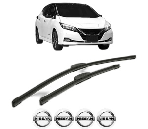 Set stergatoare NISSAN LEAF (ZE1) din 2017-2019, pentru parbriz auto, 2 bucati, Bosch Aerotwin Retrofit, din cauciuc siliconat rezistent, 4 Stickere Auto NISSAN v44493