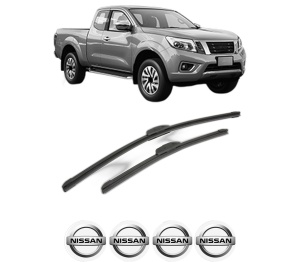 Set stergatoare NISSAN NAVARA NP300 Pickup (D23, D23T) din 2015, pentru parbriz auto, 2 bucati, Bosch Aerotwin Retrofit, din cauciuc siliconat rezistent, 4 Stickere Auto NISSAN v45833
