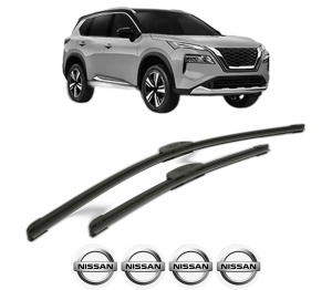 Set stergatoare NISSAN X-TRAIL IV (T33) din 2022, pentru parbriz auto, 2 bucati, Bosch Aerotwin Retrofit, din cauciuc siliconat rezistent, 4 Stickere Auto NISSAN v44433