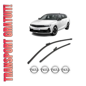 Set stergatoare OPEL ASTRA L Sports Tourer (OV5) din 2021, pentru parbriz auto, 2 bucati, Valeo Silencio Xtrm, din cauciuc siliconat rezistent, 4 Stickere Auto OPEL