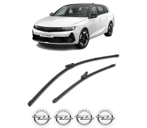 Set stergatoare OPEL ASTRA L Sports Tourer (OV5) din 2021, pentru parbriz auto, 2 bucati, Valeo Silencio Xtrm, din cauciuc siliconat rezistent, 4 Stickere Auto OPEL v36978