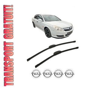 Set stergatoare OPEL VECTRA C (Z02) din 2002-2009, pentru parbriz auto, 2 bucati, Bosch Aerotwin Retrofit, din cauciuc siliconat rezistent, 4 Stickere Auto OPEL