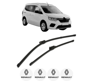 Set stergatoare RENAULT KANGOO III Box Body/MPV din 2021-2022, pentru parbriz auto, 2 bucati, Valeo Silencio, din cauciuc siliconat rezistent, 4 Stickere Auto RENAULT v33978
