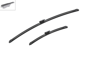 Set stergatoare RENAULT KAPTUR (H5_) din 2016-2021, pentru parbriz auto, 2 bucati, Bosch Aerotwin, din cauciuc siliconat rezistent, 4 Stickere Auto RENAULT v49769