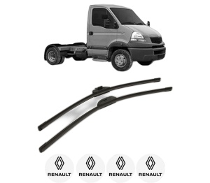 Set stergatoare RENAULT MASCOTT Platform/Chassis (UH_, HH_) din 1999-2005, pentru parbriz auto, 2 bucati, Bosch Aerotwin Retro Truck, din cauciuc siliconat rezistent, 4 Stickere Auto RENAULT v50953