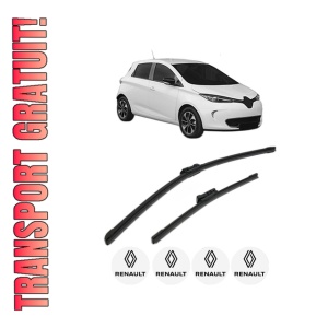 Set stergatoare RENAULT ZOE Hatchback Van (BFM_) din 2019, pentru parbriz auto, 2 bucati, Bosch Aerotwin, din cauciuc siliconat rezistent, 4 Stickere Auto RENAULT