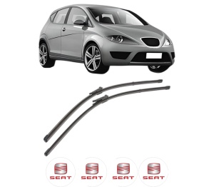 Set stergatoare SEAT ALTEA (5P1) din 2004-2015, pentru parbriz auto, 2 bucati, Valeo Silencio, din cauciuc siliconat rezistent, 4 Stickere Auto SEAT v36018