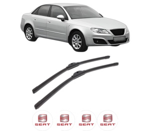 Set stergatoare SEAT EXEO (3R2) din 2008-2013, pentru parbriz auto, 2 bucati, Bosch Aerotwin, din cauciuc siliconat rezistent, 4 Stickere Auto SEAT v51793
