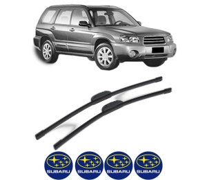Set stergatoare SUBARU FORESTER (SG_) din 2002-2008, pentru parbriz auto, 2 bucati, Bosch Aerotwin Retrofit, din cauciuc siliconat rezistent, 4 Stickere Auto SUBARU v47673