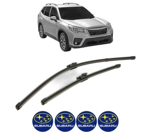 Set stergatoare SUBARU FORESTER (SK_) din 2018, pentru parbriz auto, 2 bucati, Valeo Silencio Xtrm, din cauciuc siliconat rezistent, 4 Stickere Auto SUBARU v35058