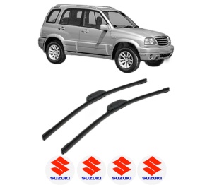 Set stergatoare SUZUKI GRAND VITARA I (FT, HT) din 1998-2003, pentru parbriz auto, 2 bucati, Bosch Aerotwin Retrofit, din cauciuc siliconat rezistent, 4 Stickere Auto SUZUKI v48658