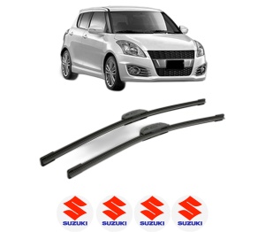 Set stergatoare SUZUKI SWIFT IV (FZ, NZ) din 2010-2013, pentru parbriz auto, 2 bucati, Bosch Aerotwin Retrofit, din cauciuc siliconat rezistent, 4 Stickere Auto SUZUKI v48163