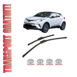 Set stergatoare TOYOTA C-HR (_X1_) din 2016-2019, pentru parbriz auto, 2 bucati, Bosch Aerotwin, din cauciuc siliconat rezistent, 4 Stickere Auto TOYOTA