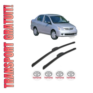 Set stergatoare TOYOTA ECHO Saloon (_P1_) din 2003-2005, pentru parbriz auto, 2 bucati, Bosch Aerotwin Retrofit, din cauciuc siliconat rezistent, 4 Stickere Auto TOYOTA