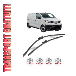 Set stergatoare TOYOTA PROACE Bus (MDZ_) din 2016-2024, pentru parbriz auto, 2 bucati, Valeo Silencio Xtrm, din cauciuc siliconat rezistent, 4 Stickere Auto TOYOTA