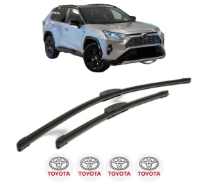 Set stergatoare TOYOTA RAV 4 V VAN (_A5_, _H5_) din 2018, pentru parbriz auto, 2 bucati, Bosch Aerotwin Retrofit, din cauciuc siliconat rezistent, 4 Stickere Auto TOYOTA v44253