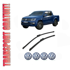 Set stergatoare Volkswagen AMAROK (T1A, T1B) din 2022, pentru parbriz auto, 2 bucati, Bosch Aerotwin, din cauciuc siliconat rezistent, 4 Stickere Auto Volkswagen