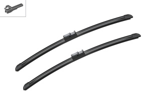 Set stergatoare Volkswagen LUPO I (6X1, 6E1) din 1998-2005, pentru parbriz auto, 2 bucati, Bosch Aerotwin, din cauciuc siliconat rezistent, 4 Stickere Auto Volkswagen v43800