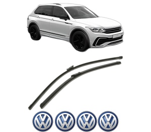 Set stergatoare Volkswagen TIGUAN (CT1) din 2023-2024, pentru parbriz auto, 2 bucati, Bosch Aerotwin, din cauciuc siliconat rezistent, 4 Stickere Auto Volkswagen v52893