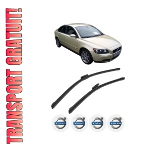 Set stergatoare VOLVO S40 II (544) din 2004-2012, pentru parbriz auto, 2 bucati, Bosch Aerotwin Multi, din cauciuc siliconat rezistent, 4 Stickere Auto VOLVO