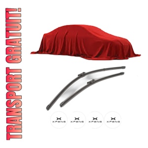 Set stergatoare XPENG G9 din 2022, pentru parbriz auto, 2 bucati, Valeo Silencio Xtrm, din cauciuc siliconat rezistent, 4 Stickere Auto XPENG