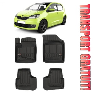 Skoda Citigo, Hatchback, Din 10.2011 - 2019 , Set Covorase Auto Tip Tavita Premium 3D, din cauciuc