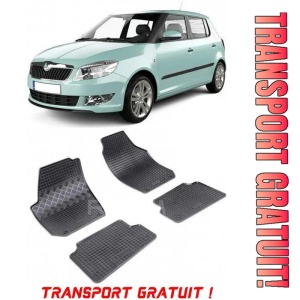 Skoda Fabia II, Hatchback, fabricat din 03.2007 - 10.2014, set covorase auto dedicate, din cauciuc 100% Premium - Transport Gratuit