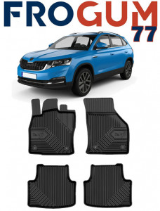 Skoda Kamiq Din 09.2019 - Prezent, Suv , Set Covorase Auto Tip Tavita Premium 3D, din cauciuc accesorii pentru autoturismul tau - masina v164458